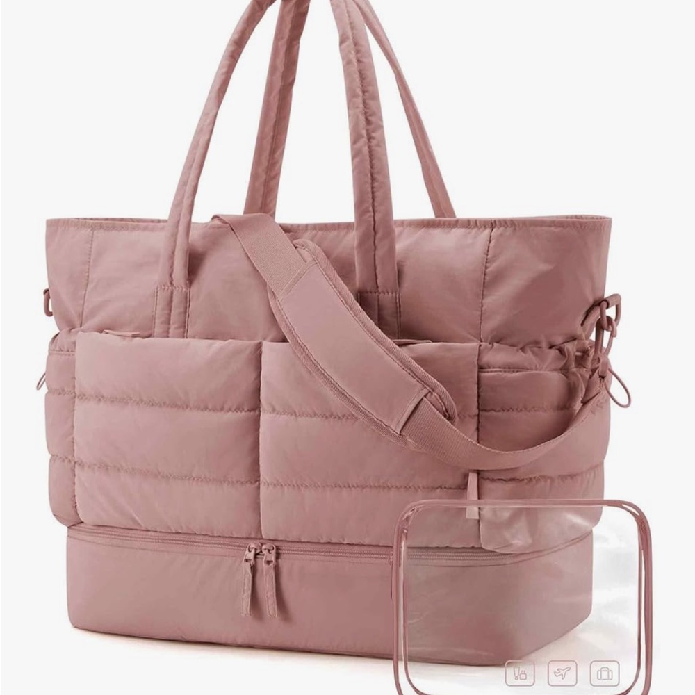 Chic Mauve Quilted Tote Bag